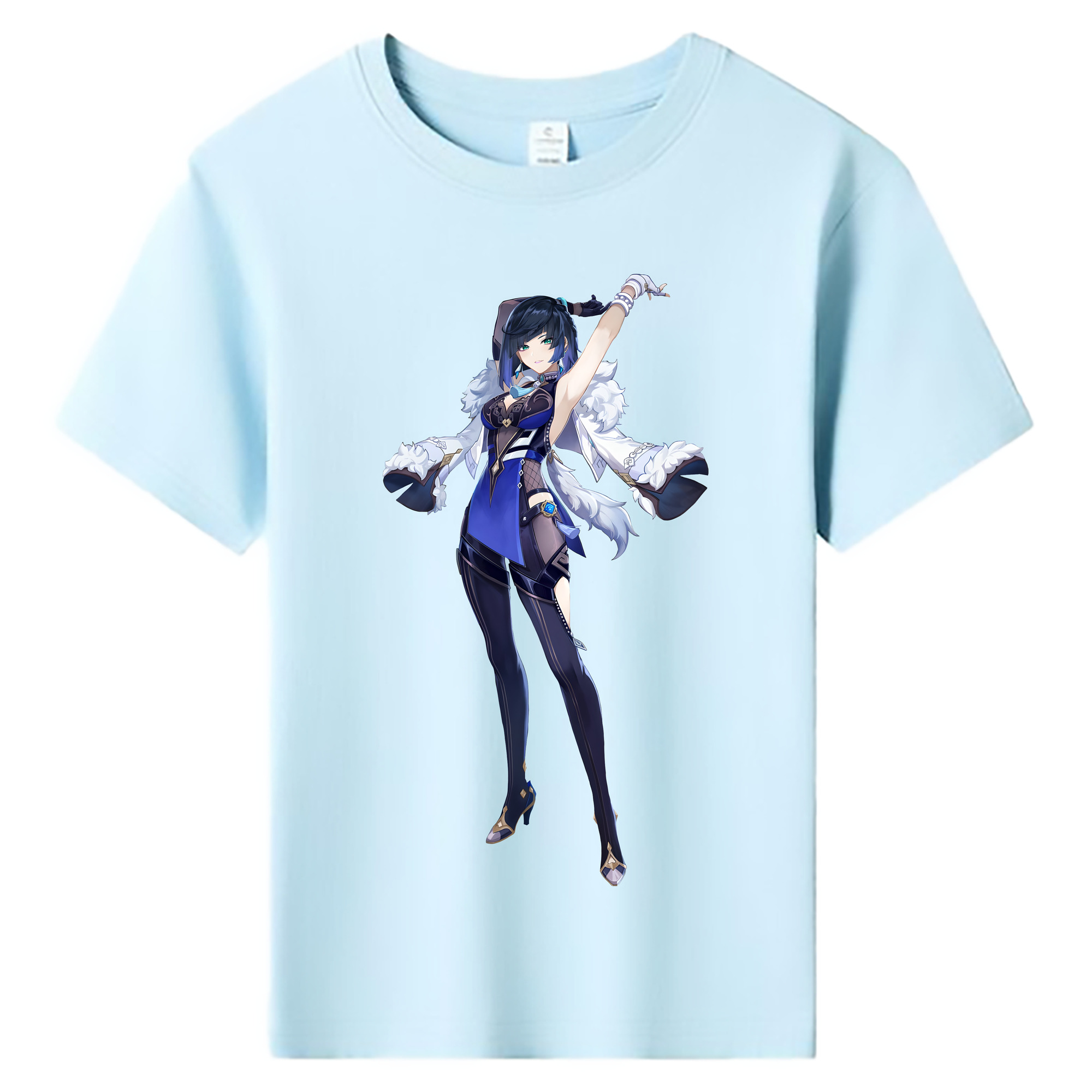 げんし神 夜兰 やらん genshin Yaran 綿100％キッズTシャツ（フロントプリント）